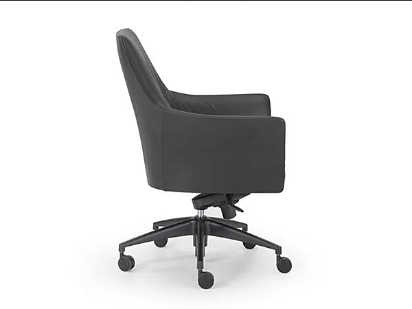 Chaise de direction pivotante en cuir avec roulettes Sella i 4 Mariani usine i 4 Mariani de l'Italie. Foto №7