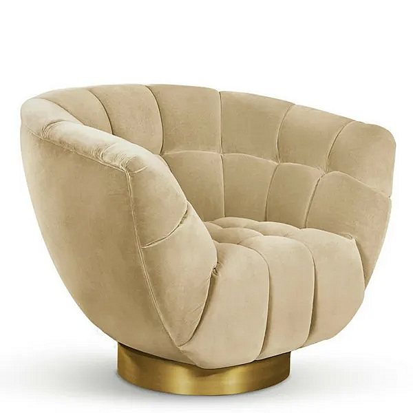 Fauteuil en velours avec accoudoirs BRABBU Essex usine BRABBU de l'Italie. Foto №2