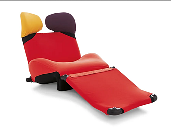 Fauteuil inclinable en tissu CASSINA 111 Wink usine CASSINA de l'Italie