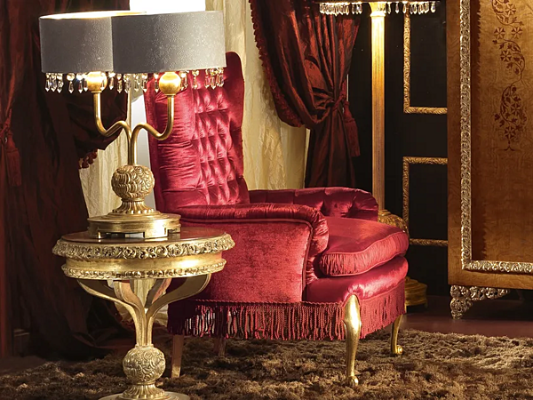 Fauteuil en tissu avec accoudoirs A.R. Arredamenti Royal 737 usine A.R.ARREDAMENTI SRL de l'Italie. Foto №1