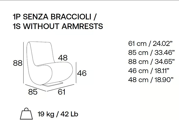 Fauteuil en tissu avec accoudoirs Nina Adrenalina IMB1050332 usine ADRENALINA de l'Italie. Foto №11