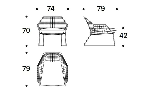 Fauteuil de jardin en tissu technique avec housse amovible et accoudoirs Saba New York Soleil usine SABA de l'Italie. Foto №7