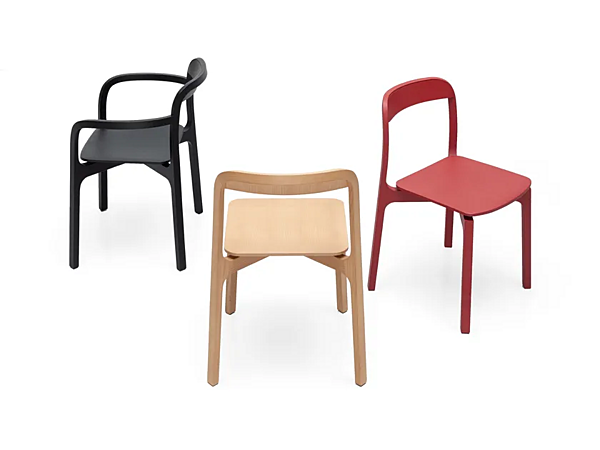 Chaise empilable en frêne Contorna Kristalia usine Kristalia de l'Italie. Foto №5