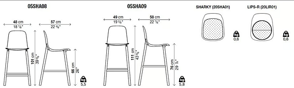 Tabouret haut avec repose-pieds en aluminium Sharky Kristalia usine Kristalia de l'Italie. Foto №7