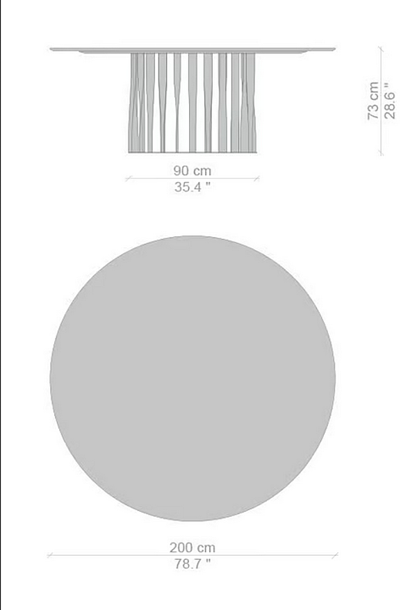 Table en aluminium 475 Boboli CASSINA usine CASSINA de l'Italie. Foto №8