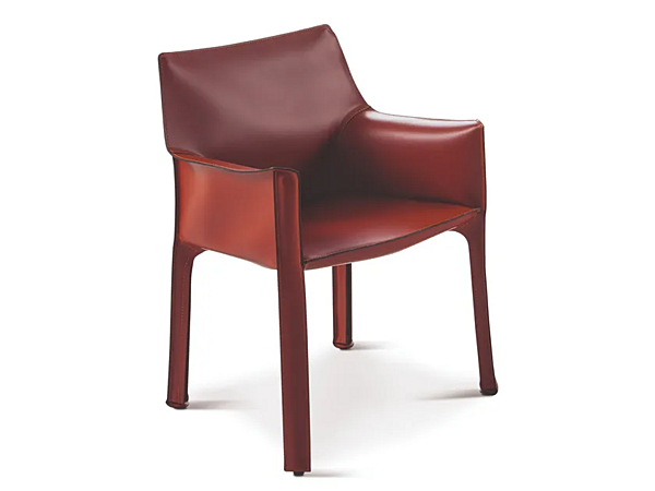 Fauteuil en cuir tanné avec accoudoirs CASSINA 413 CAB usine CASSINA de l'Italie. Foto №3