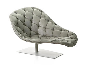 Chaise longue rembourrée capitonnée en tissu bohème Moroso Chaise longue rembourrée capitonnée en tissu bohème Moroso usine Moroso de l'Italie