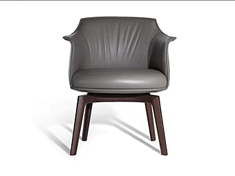 Fauteuil pivotant en cuir rembourré avec accoudoirs ARCHIBALD POLTRONA FRAU usine POLTRONA FRAU de l'Italie