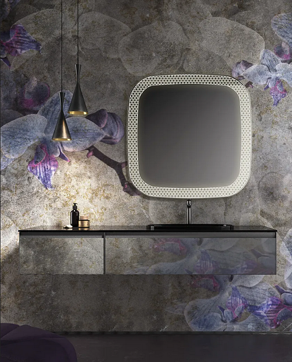 Miroir de salle de bain carré avec éclairage intégré ARTELINEA RI TARTTI TRA, TRC usine ARTELINEA de l'Italie. Foto №2