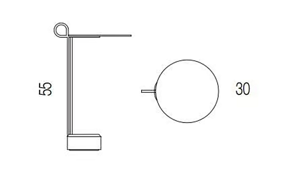 Table d'appoint ronde en métal Loop BROSS 3370 usine BROSS de l'Italie. Foto №3