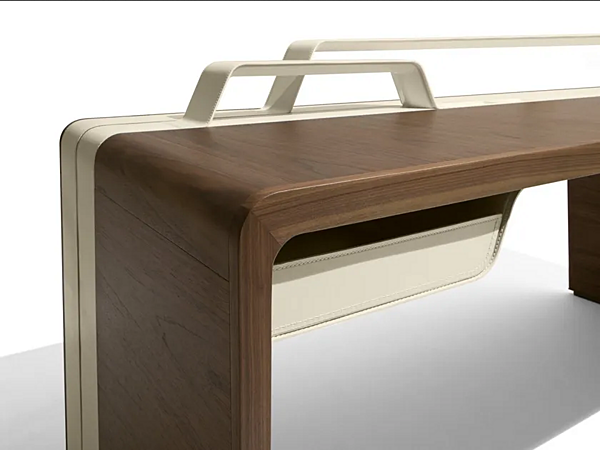 Bureau rectangulaire avec tiroirs en bois GIORGETTI Alma usine GIORGETTI de l'Italie. Foto №2