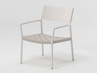 Fauteuil en aluminium avec accoudoirs et assise en tissu tissé KETTAL PASSAGE