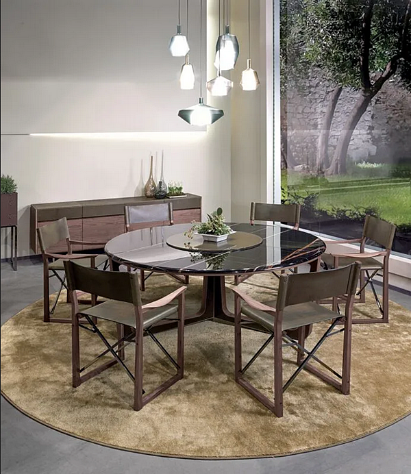 Chaise pliante en cuir tanné CLAP I 4 Mariani usine i 4 Mariani de l'Italie. Foto №10