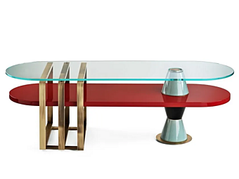 Table basse ovale en bois PALM MARIONI 02960