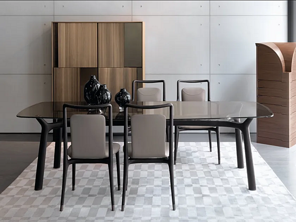 Chaise en tissu avec accoudoirs GIORGETTI Ibla 55100 usine GIORGETTI de l'Italie. Foto №7
