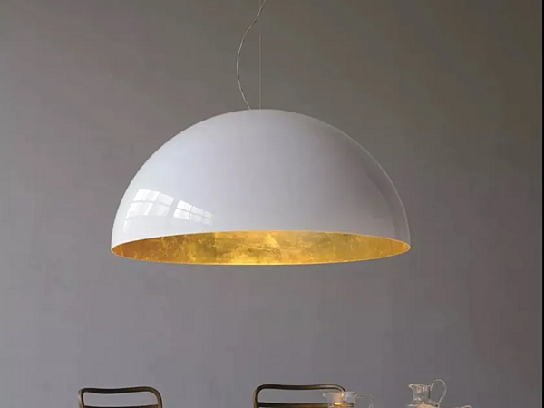 Suspension en PMMA et feuille d'or Sonora 490 OR Oluce usine Oluce de l'Italie. Foto №1