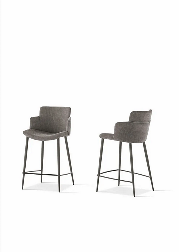 Tabouret en cuir éco avec dos Carol SEDIT usine SEDIT de l'Italie. Foto №3