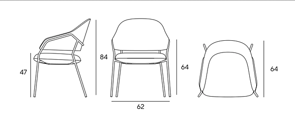 Fauteuil en tissu avec accoudoirs Athena INNOVA Imbottiti usine Innova Imbottiti de l'Italie. Foto №5