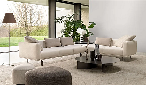 Canapé modulable en tissu Flou Binario usine Flou de l'Italie. Foto №8