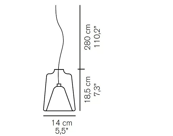 Suspension en verre et aluminium Lanternina 471 Oluce usine Oluce de l'Italie. Foto №4