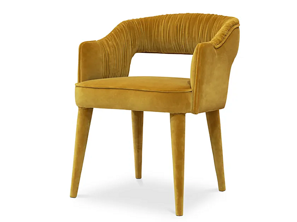 Fauteuil en velours rembourré avec accoudoirs BRABBU Stola usine BRABBU de l'Italie. Foto №1