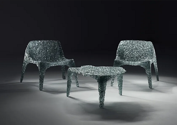 Fauteuil en polycarbonate Veronica Edra usine EDRA de l'Italie. Foto №2