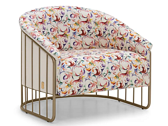 Fauteuil en tissu avec accoudoirs Charleston FORMITALIA Chaeleston-Armchair-G