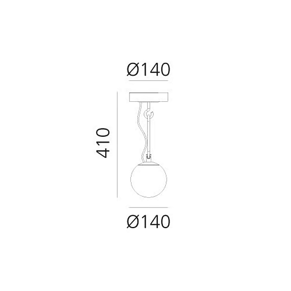 Lampe de plafond en verre soufflé LED Artemide NH 1284010A, 1285010A , 1286010A usine Artemide de l'Italie. Foto №5