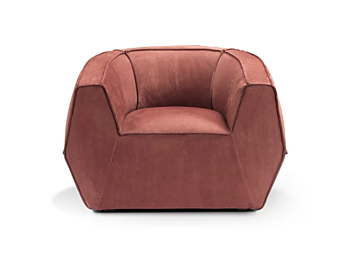 Fauteuil en cuir avec accoudoirs Infinito GHIDINI1961 usine GHIDINI1961 de l'Italie