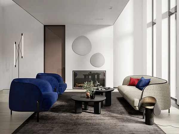 Miroir mural rond Caillou Liu Jo Living Collection CMB SP1/SP2/SP3 usine Liu Jo Living Collection de l'Italie. Foto №8