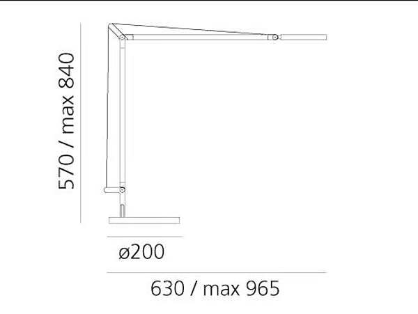 Lampe de table LED réglable en aluminium Artemide Demetra usine Artemide de l'Italie. Foto №16