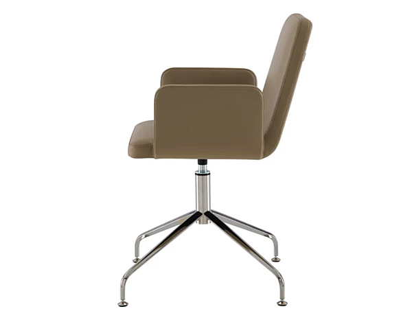Chaise pivotante en tissu avec accoudoirs et base à 4 branches LIGNE ROSET VIK 10261181 usine LIGNE ROSET de l'Italie. Foto №3