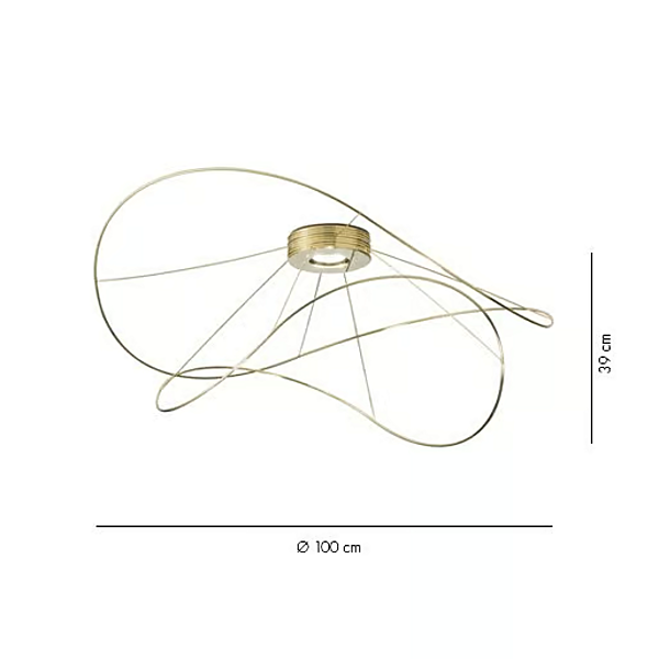 Plafonnier LED en matériau de qualité AXOLIGHT HOOPS PL HOOPS 2, PL HOOPS 3 usine Axolight de l'Italie. Foto №8