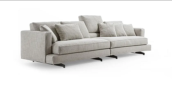 Canapé d'angle en tissu avec housse amovible Frigerio collection Davis Twin usine Frigerio de l'Italie. Foto №4