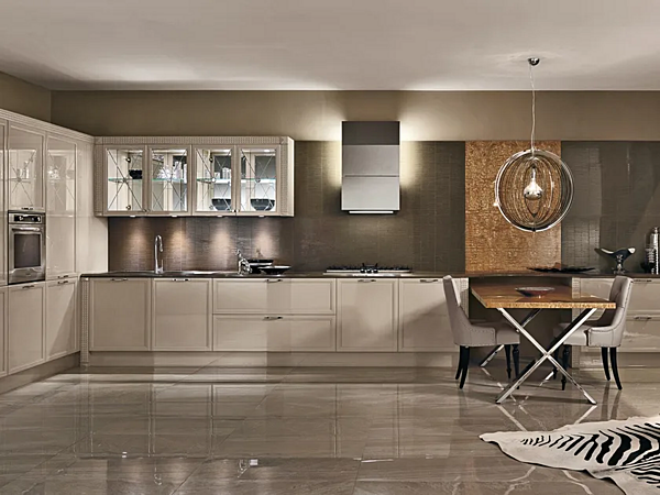 Cuisine linéaire de luxe en matériaux ASTER CUCINE collection Glam usine Aster Cucine de l'Italie. Foto №1