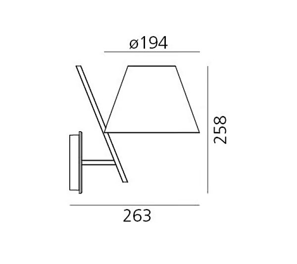 Applique murale en polycarbonate LED La Petite Artemide 1752020A, 1752030A usine Artemide de l'Italie. Foto №5