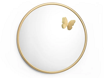 Miroir rond en laiton avec cadre collection Butterfly GHIDINI1961