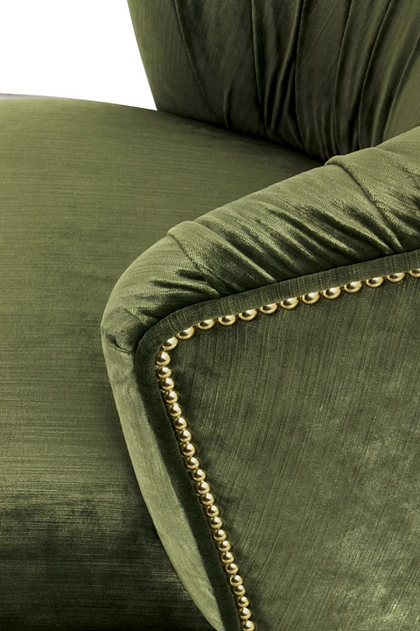 Fauteuil en velours rembourré avec accoudoirs BRABBU Nuka usine BRABBU de l'Italie. Foto №8