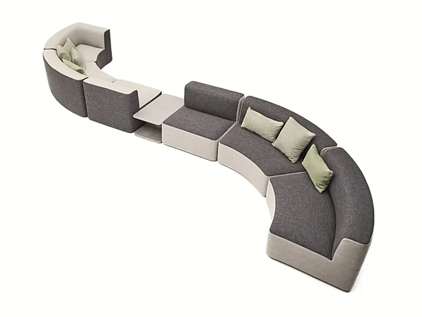 Canapé de jardin modulaire incurvé en tissu avec ceinture VARASCHIN Circle Belt 221 usine VARASCHIN de l'Italie. Foto №9