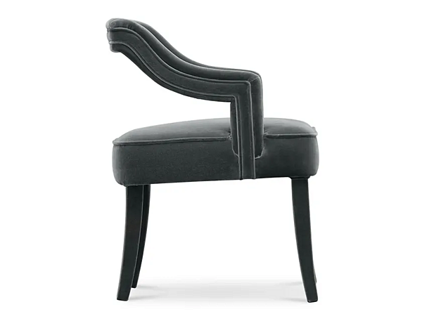 Fauteuil en velours rembourré avec accoudoirs Oka BRABBU usine BRABBU de l'Italie. Foto №3