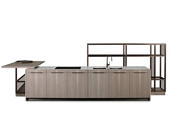 Cuisine en bois avec îlot GIORGETTI GK 03