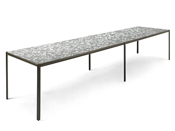 Table de jardin avec plateau en marbre Aldia GIORGETTI