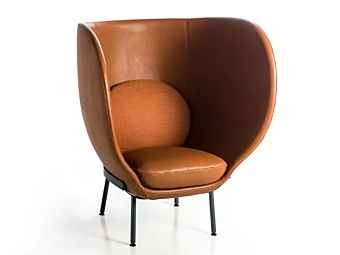 Fauteuil haut dos Armada en tissu Moroso usine Moroso de l'Italie