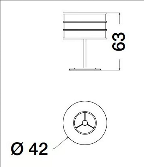 Lampe de table en métal Cocoon CPRN HOMOOD C357 usine CPRN HOMOOD de l'Italie. Foto №2