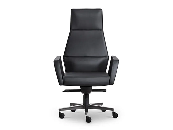 Chaise de direction pivotante en cuir avec dossier haut Kefa I 4 Mariani usine i 4 Mariani de l'Italie. Foto №1