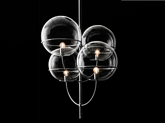 Suspension en verre Lyndon 450 Oluce