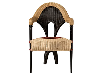 Chaise en rotin avec accoudoirs Driade Liba Chaise en rotin avec accoudoirs Driade Liba usine Driade de l'Italie