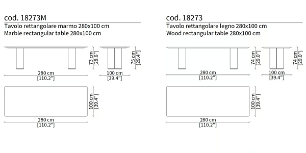 Table rectangulaire en marbre Elly Frigerio usine Frigerio de l'Italie. Foto №6