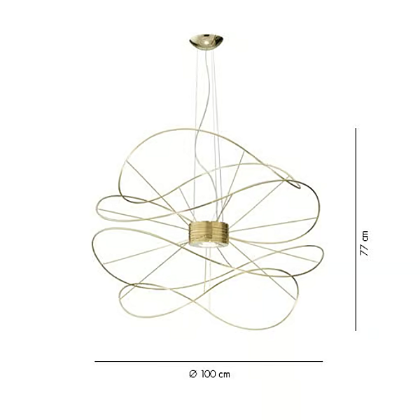 Suspension LED en métal Hoops AXOLIGHT usine Axolight de l'Italie. Foto №12