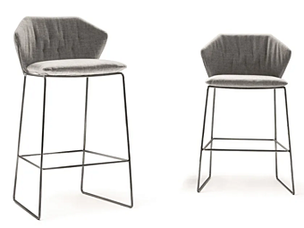 Tabouret en tissu avec repose-pieds Saba collection New York